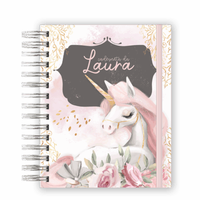 CADERNETA DE SAÚDE - UNICORNIO ROSA