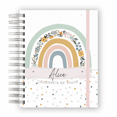 CADERNETA DE SAÚDE - ARCO-IRIS FLORAL