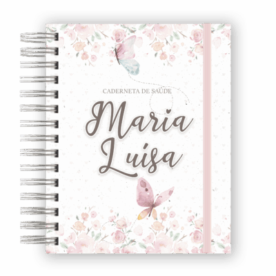 CADERNETA DE SAÚDE - BORBOLETA FLORAL