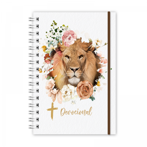 Planner Devocional : Leão floral terra