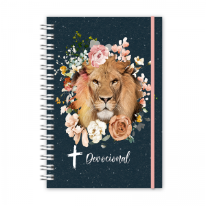 Planner Devocional : Leão floral azul