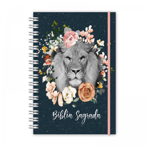 Planner Devocional : Leão floral azul 2