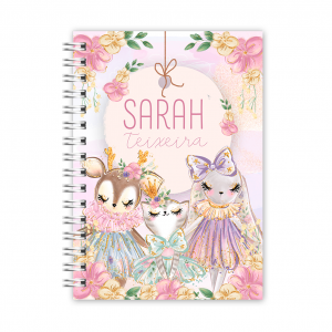 AGENDA ESCOLAR - ANIMAIS CUTE MENINA