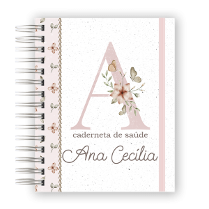 CADERNETA DE SAÚDE - ALFABETO BORBOLETA ROSA