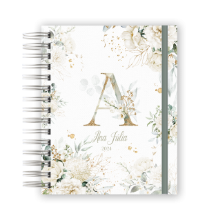 PLANNER - ALFABETO FLORAL VERDE