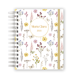 AGENDA  - JARDIM COM BORBOLETAS