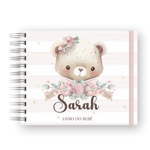 LIVRO DO BEBÊ - URSA FLORAL