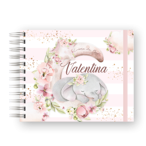 LIVRO DO BEBÊ - ELEFANTINHA FLORAL