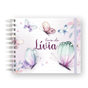 LIVRO DO BEBÊ - BORBOLETAS LILÁS