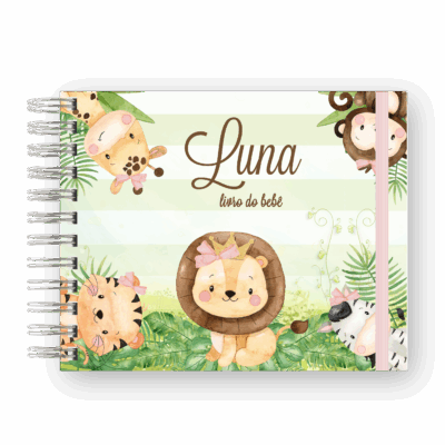 LIVRO DO BEBÊ - SAFARI AQUARELA