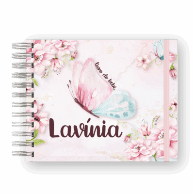 LIVRO DO BEBÊ - BORBOLETA ROSA