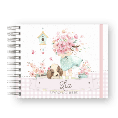 LIVRO DO BEBÊ - MENINA FLORAL