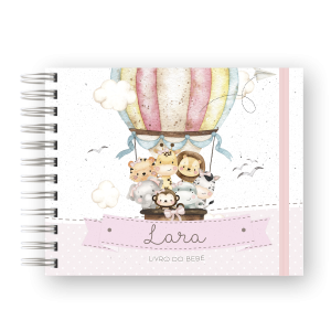 LIVRO DO BEBÊ - SAFARI BALÃO MENINA