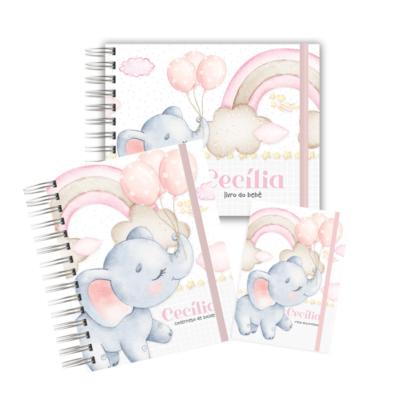 KIT MATERNIDADE AFETIVA - ELEFANTINHA BALÕES