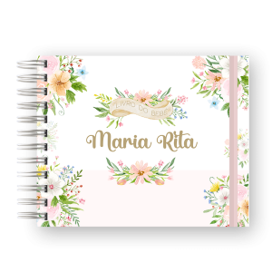 LIVRO DO BEBÊ - FLORAL 2