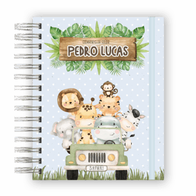 CADERNETA DE SAÚDE - SAFARI AZUL CLARO