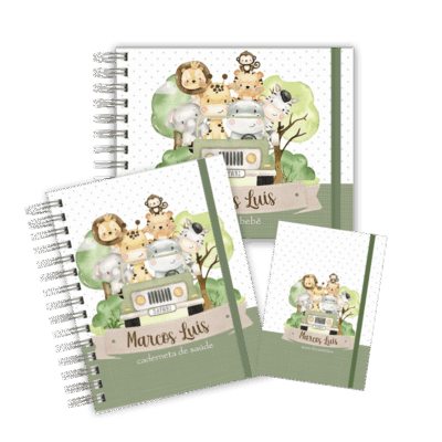 KIT MATERNIDADE MEMÓRIAS COM CAIXA - SAFARI VINTAGE