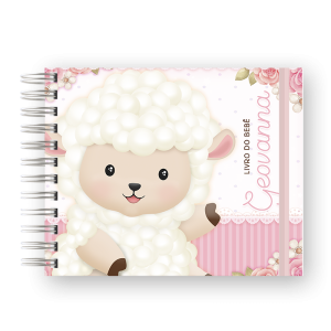 LIVRO DO BEBÊ - OVELHINHA ROSA