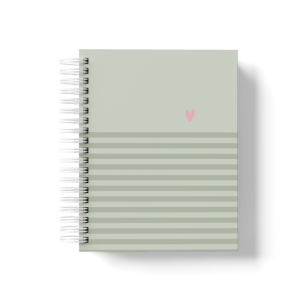 CADERNO PERSONALIZADO - LISTRAS HORIZONTAL VERDE