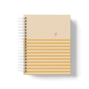 CADERNO PERSONALIZADO - LISTRAS HORIZONTAL LARANJA