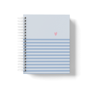 CADERNO PERSONALIZADO - LISTRAS HORIZONTAL AZUL