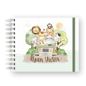 LIVRO DO BEBÊ - SAFARI AQUARELA
