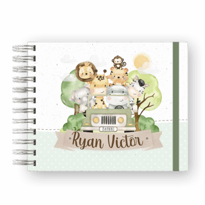 LIVRO DO BEBÊ - SAFARI AQUARELA