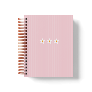 CADERNO PERSONALIZADO - MARGARIDAS ROSA