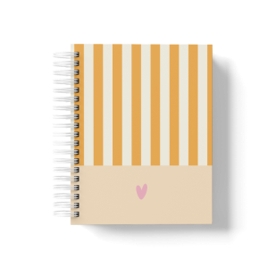 CADERNO PERSONALIZADO - LISTRAS LARANJA