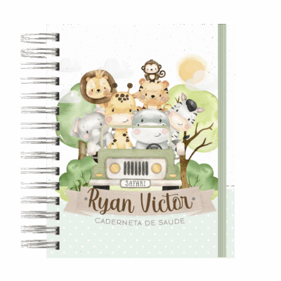 CADERNETA DE SAÚDE - SAFARI AQUARELA