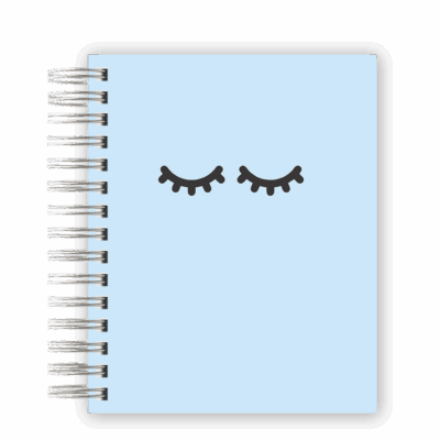 CADERNO PERSONALIZADO - OLHINHOS AZUL