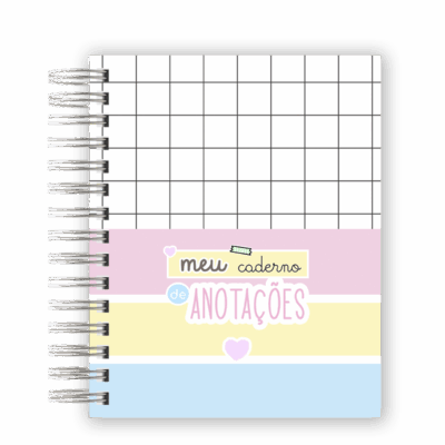 CADERNO PERSONALIZADO - QUADRICULADO CANDY