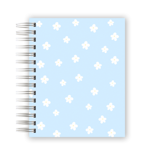 CADERNO PERSONALIZADO - MARGARIDINHAS AZUL