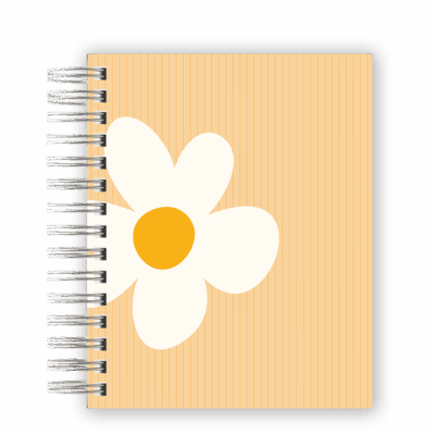 CADERNO PERSONALIZADO - MARGARIDA LISTRA LARANJA