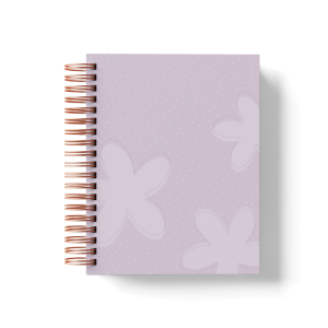 CADERNO PERSONALIZADO - FLORAL ROXO