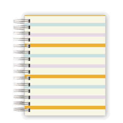 CADERNO PERSONALIZADO - LISTRAS COLORIDAS