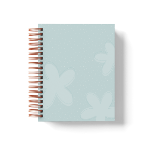 CADERNO PERSONALIZADO - FLORAL TURQUESA