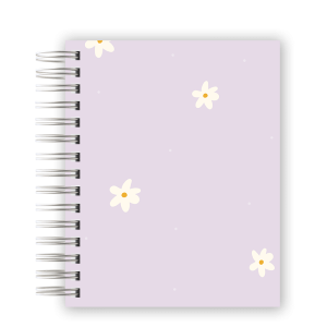 CADERNO PERSONALIZADO - MARGARIDAS LILÁS
