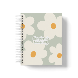 CADERNO PERSONALIZADO - MARGARIDAS VERDES
