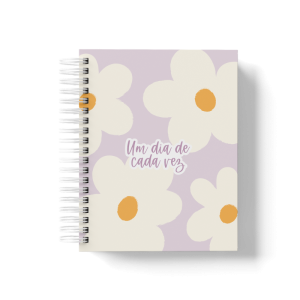 CADERNO PERSONALIZADO - MARGARIDAS LILÁS