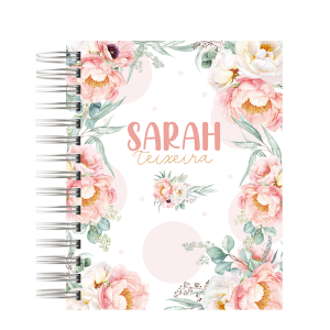 CADERNO COLEGIAL - FLORAL