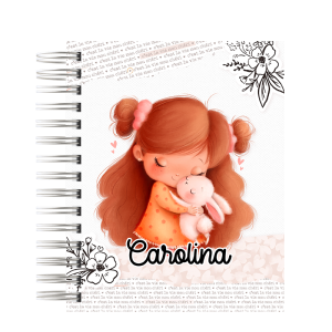 CADERNO COLEGIAL - MENINA E O COELHO