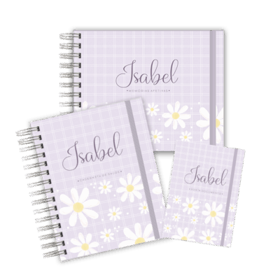 KIT MATERNIDADE AFETIVA - MARGARIDAS LILÁS