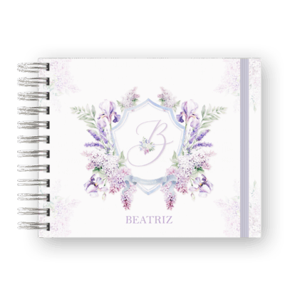 LIVRO DO BEBÊ - MONOGRAMA LILÁS 02