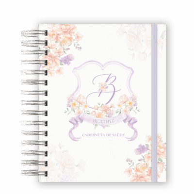 CADERNETA DE SAÚDE - MONOGRAMA LILÁS 01