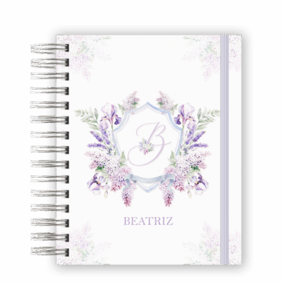 CADERNETA DE SAÚDE - MONOGRAMA LILÁS 02