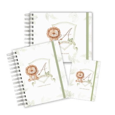 KIT MATERNIDADE MEMÓRIAS - MONOGRAMA LEÃOZINHO