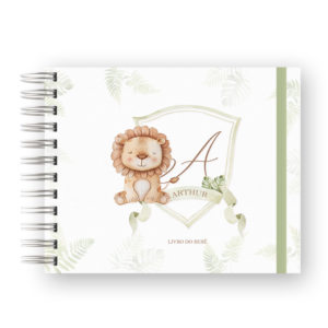 LIVRO DO BEBÊ - MONOGRAMA LEÃOZINHO