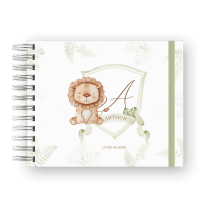 LIVRO DO BEBÊ - MONOGRAMA LEÃOZINHO