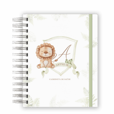 CADERNETA DE SAÚDE - MONOGRAMA LEÃOZINHO